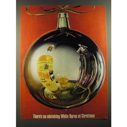 1964 White Horse Scotch Ad - There's no mistaking White Horse at Christmas