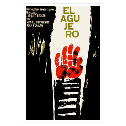 Decor movie Poster for Cuba film.The HOLE.French art director Jacques Becker