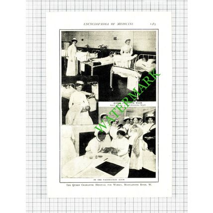 The Queen Charlotte Hospital For Women London - c.1914 Book Print