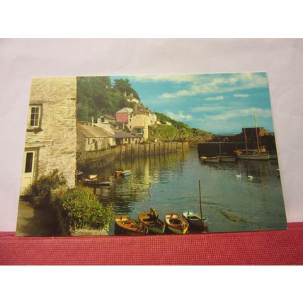 THE HARBOUR, POLPERRO, CORNWALL unused vintage postcard. Colourmaster PT372 =