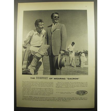 1955 Du Pont Dacron Suit by Norman Hilton Ad - The comfort of wearing Dacron