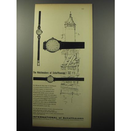 1955 International of Schaffhausen Watches Advertisement