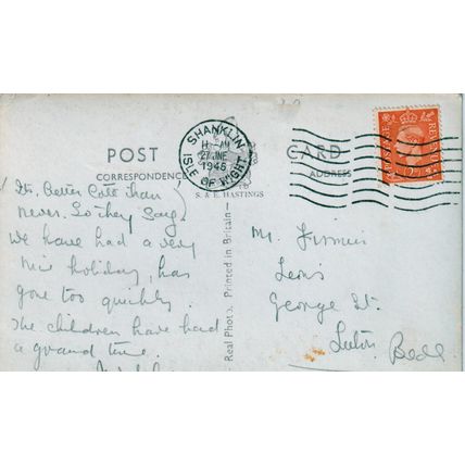Shanklin Chine Isle Of Wight Postcard nice postmark (QIOW0241)