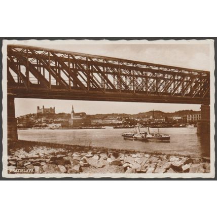 Starý Most, Bratislava, 1937 - Fotka Dopisnice