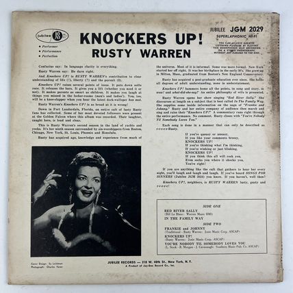 Rusty Warren – Knockers Up! Vinyl LP Record Album MONO 2029