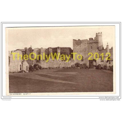 MANORBIER CASTLE, PEMBROKESHIRE, WALES, c1950s?, Postcard