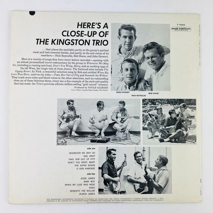 The Kingston Trio – Close-Up Vinyl LP Record Album MONO T-1642