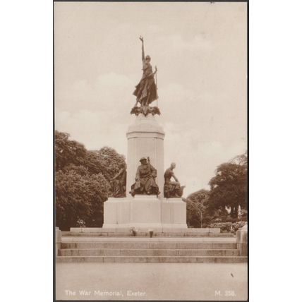 The War Memorial, Exeter, Devon, 1932 - RP Postcard