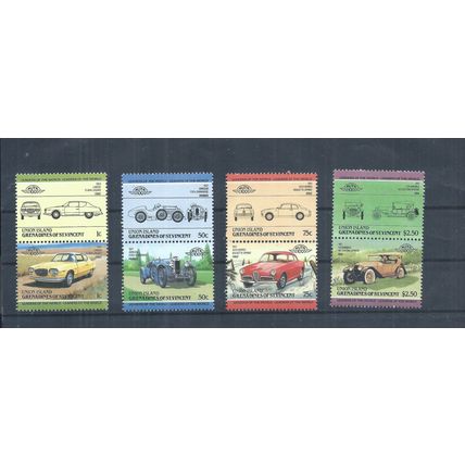 Union Island stamps. 1984 Cars - Leaders of the World MNH 1st series. (AQ412)