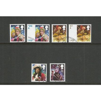 GB 2008 Christmas, Pantomimes Used Self Adhesive Set SG 2876 / 2881