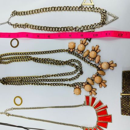 Assorted Statement Necklaces & Bracelet Set Geometric Floral Fashion Jewelry