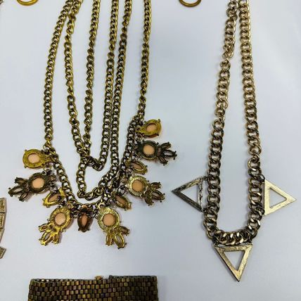 Assorted Statement Necklaces & Bracelet Set Geometric Floral Fashion Jewelry
