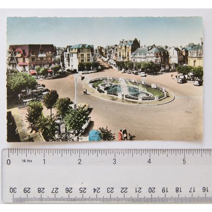 1959 postcard Deauville, Plage Fleurie, Place de Morny
