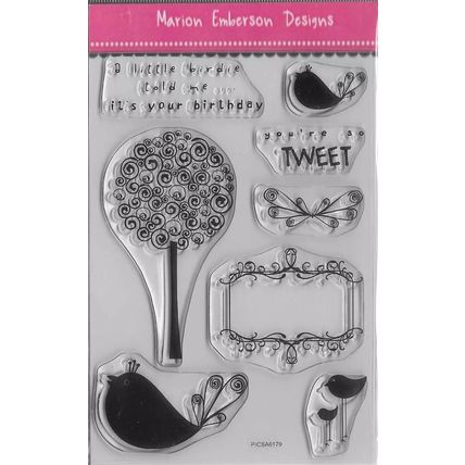 Marion Emberson. Birds & Trees Stamp Set. Stamping Cardmaking Scrapbooking Craft