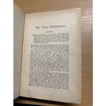 c1905 W H G KINGSTON THE THREE MIDSHIPMEN FICTION ILLUSTRATED ANTIQUE BOOK (P5)