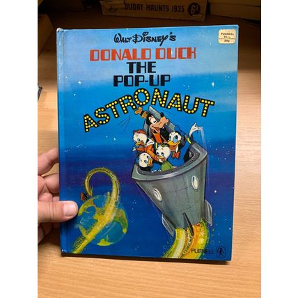 1970 WALT DISNEY'S DONALD DUCK THE POP UP ASTRONAUT VINTAGE HARDBACK BOOK (P4)