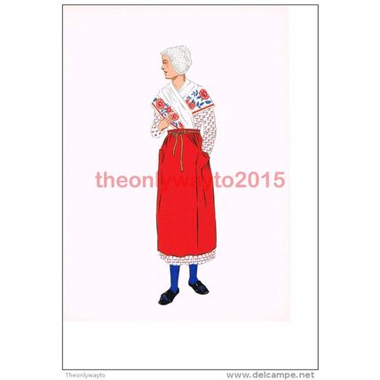 Burgundy, Costume of a Woman, Costume, Book Illustration (Print), c1939