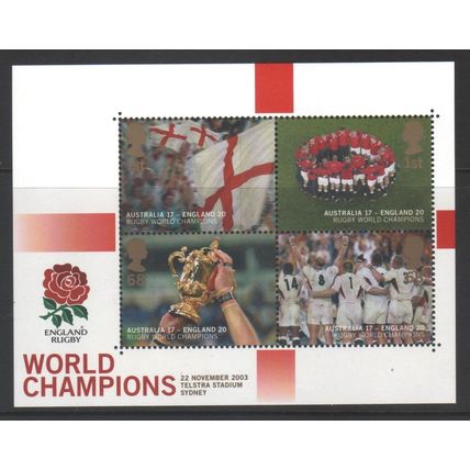 LOT#423 - GB QEII 2003 “ENGLANDS VICTORY IN RUGBY WORLD CUP” M/S#2416 MNH.