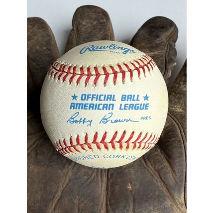 Gus Zernial (d. 2011) Signed Autographed Official American League (OAL) Baseball
