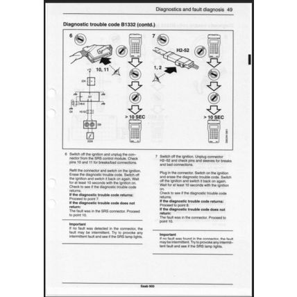 Saab 900 SRS Airbag Workshop Manual 1995 199423554 PDF