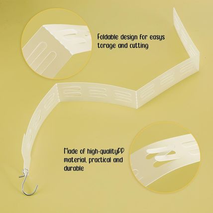 Tigeen 100 Pcs 12 Station Hanging Merchandise Strips with S Hooks 21.3 Inch Plas