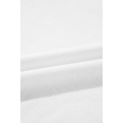 White Flower Detail Knitted Notched Neck Sweater