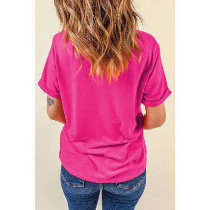 Rose Red Heart XOXO Graphic Crewneck Valentines T Shirt