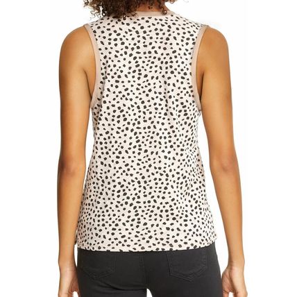 Leopard Print Round Neck Tank Top