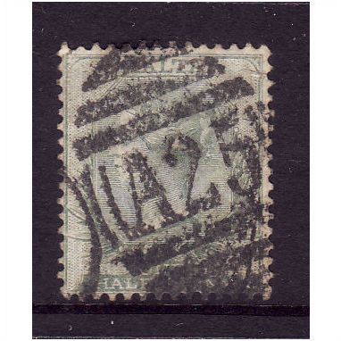 MALTA 1885 SG 20 1/2 d GREEN FINE USED #4