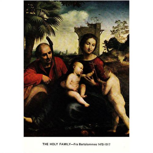 Colour Postcard - The Holy Family by Fra Bartolommeo