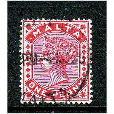 MALTA 1890 SG 22 1d CARMINE FINE USED
