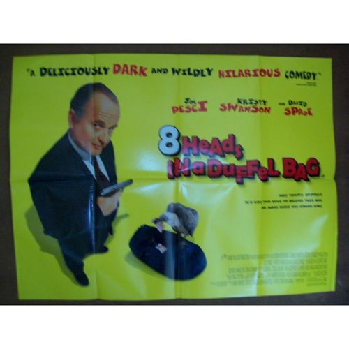 8 HEADS IN A DUFFLE BAG Joe Pesci, Kristy Swanson 1997 Movie Quad Poster