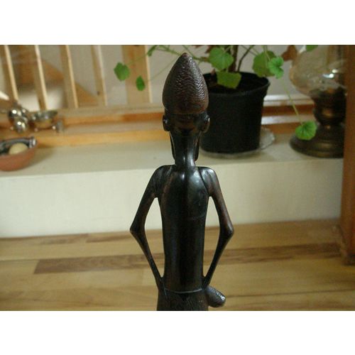 Vintage Wooden Hand Carved African Tribal Figure