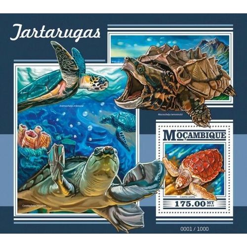 MOZAMBIQUE 2015 SHEET MNH TURTLES TORTUES TARTARUGAS TORTUGAS SCHILDKROTEN 3A