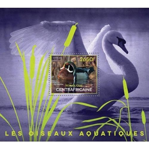 CENTRAL AFRICA 2014 SHEET MNH WATER BIRDS OISEAUX AQUATIQUES SCHWIMMVOGEL 4A