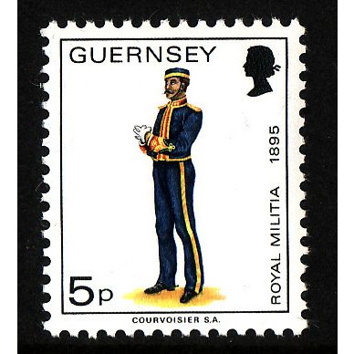1974-78 Guernsey, Militia, NH Mint Stamp SG 105a