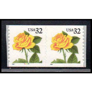 3054 32c Yellow Rose Very Fine MNH CNP Left 5555 PA1898