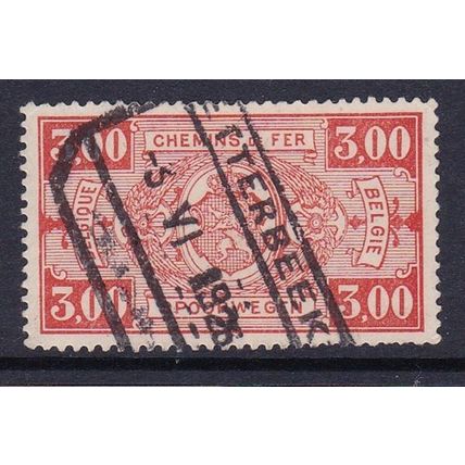 BELGIUM 1923 RAILWAY PARCEL 3F VALUE USED SGP396