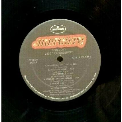 Bon Jovi - 7800 Fahrenheit - Vinyl LP Album Record (P4)