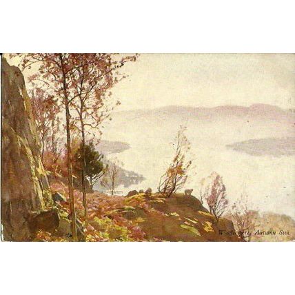 Westmorland WINDERMERE Art (A. H. Cooper) Postcard (Black 6a)