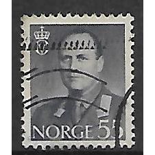 NORWAY 1958 KING OLAV V 55 ORE GREY SG479 FINE USED