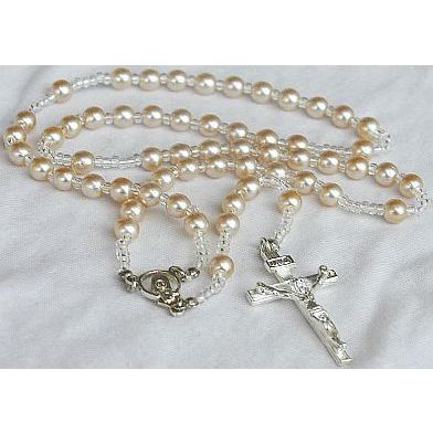 White pearls Rosary B