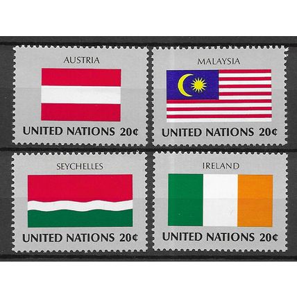 United Nations-New York 1982 Flags- U.N. Members Nations MNH set S.G. 383-386