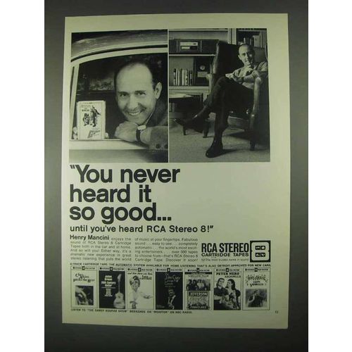 1967 RCA Stereo 8 Cartridge Tapes Ad - Henry Mancini