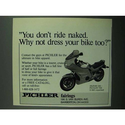 1989 Pichler Suzuki GS Pichler TSX Fairing Ad