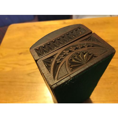 Wooden Chip Art Trinket Collectable Box with Hinged Cover