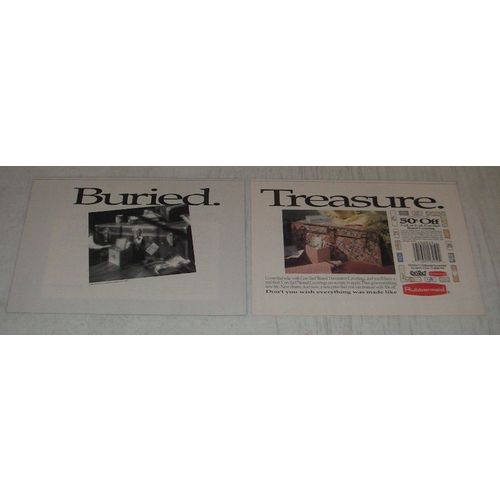 1991 Rubbermaid Con-Tact Decorative Coverings Ad - Buried. Treasure.