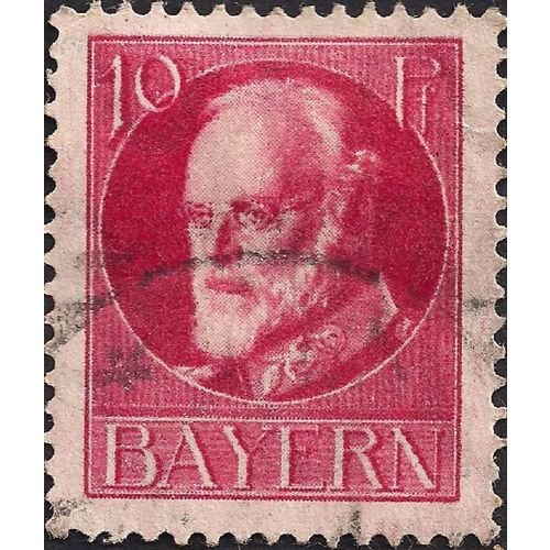 GERMANY, BAVARIA, Ludwig III, red 1914, 10Pf, #2