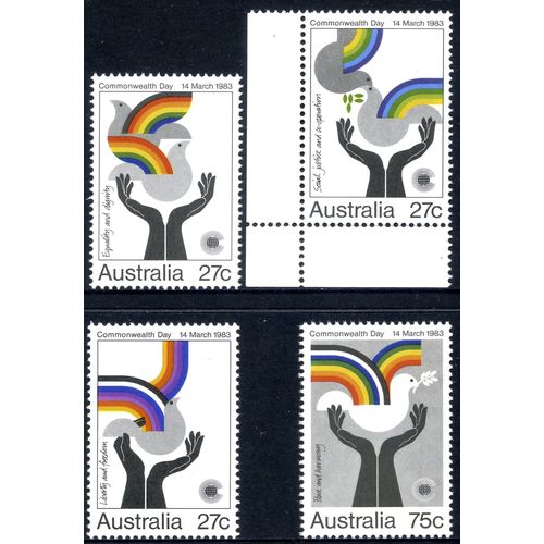 AUSTRALIA 1983 Commonwealth Day Set of 4 stamps (SG882-885) MNH