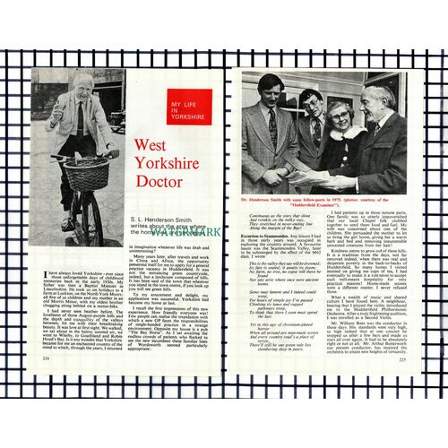 (6866) Dr S L Henderson Smith Yorkshire Doctor Huddersfield - 1979 Small Article